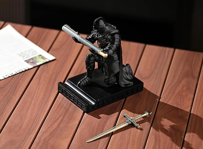 Amoysanli Medieval Armored Warrior Wearing Outerwear, Mobile Phone Stand Knight - Image 7