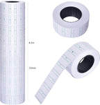 Price Gun Labels for GILLRAJ GX-7700 & MX-5500 - Unique Green-Margined Blank White Pricing Labels 10 Rolls 5000pcs + 2 Ink Cartridges