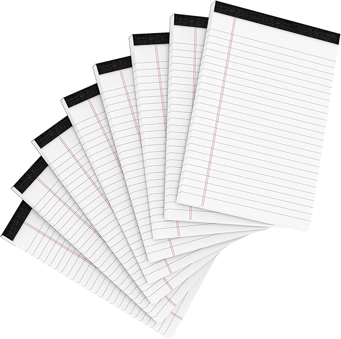 8 Pack Office Legal Pads 5x8" Lined Writing Note Pads 5x8 by Aidunmis