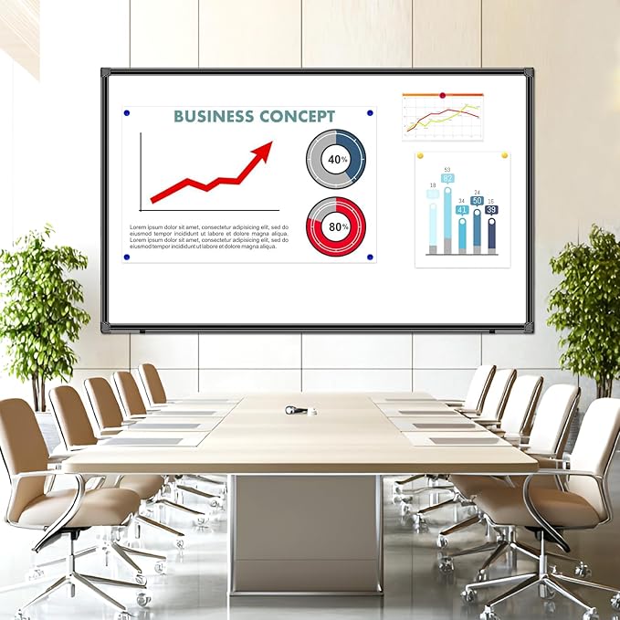 H-Qprobd 70"x40" White Board for Wall Large Magnetic Dry Erase Board - Image 5
