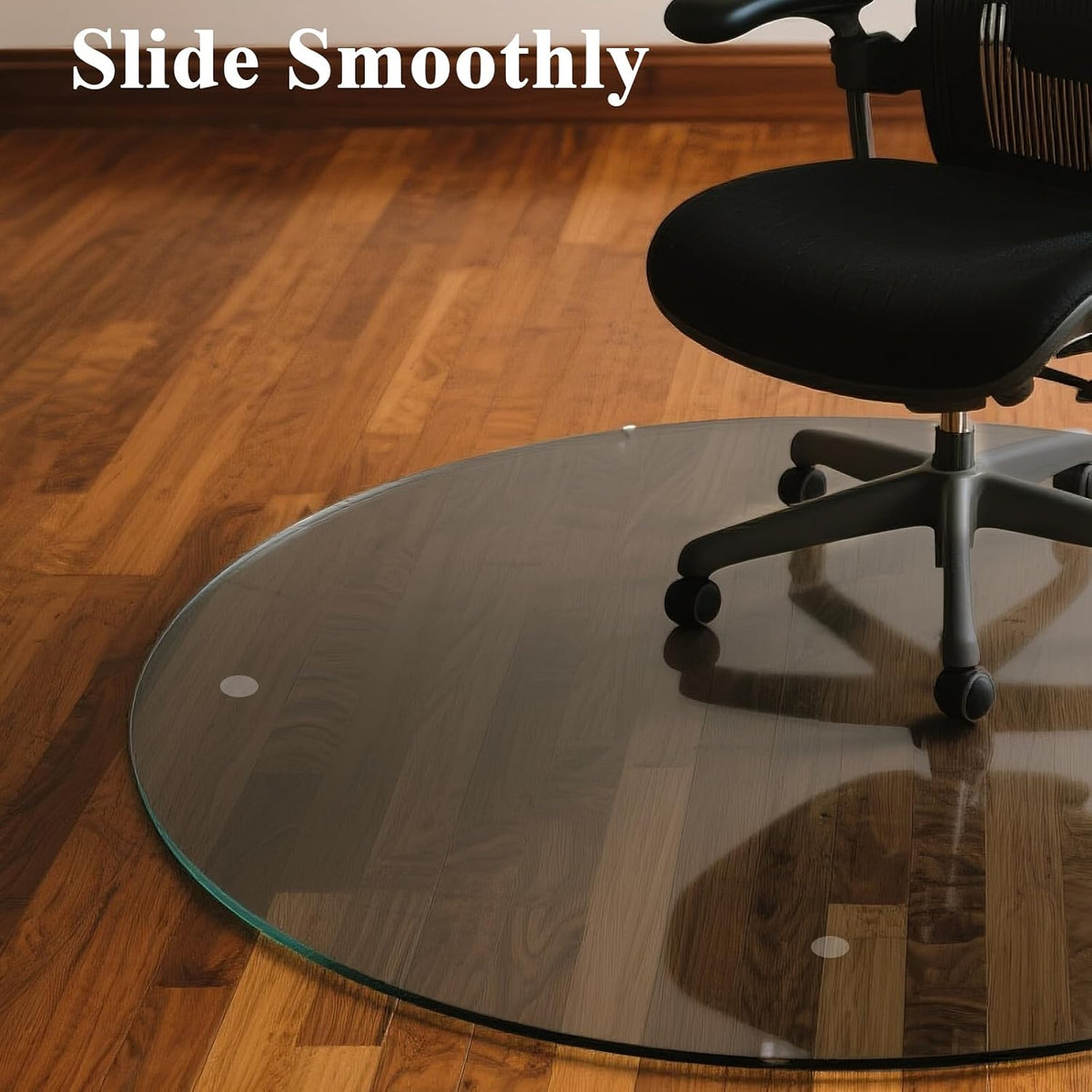 Tempered Glass Desk Mat 46"x 46" Heavy Duty