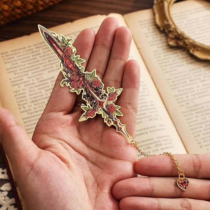 4Pcs Fantasy Sword Bookmarks for Books Journals Planners, Cool Forth Wing Metal - Image 7