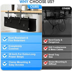 KIGJU Under Desk Cable Management Tray, 30-inch No-Drill Cord Organizer - Image 6