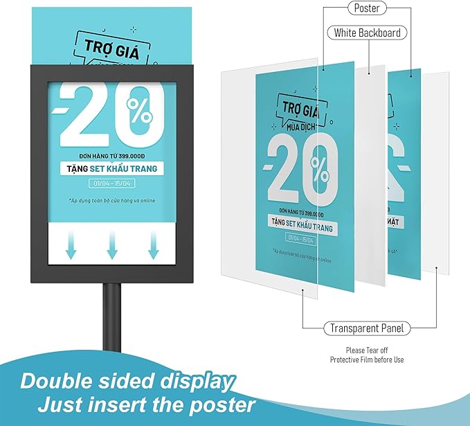 Relx Adjustable Outdoor Sign Holder Stand - Image 2