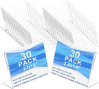Ludery Small Acrylic Sign Holder 2.4 x 1.6 Inch, Mini Food Sign Labels by Ludery