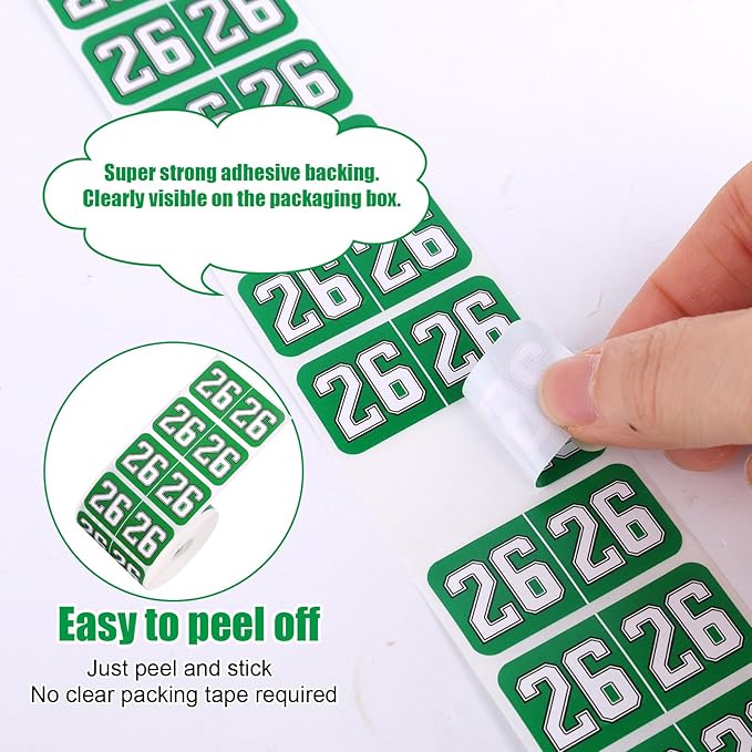 1000pcs 2026 Year Stickers, 3/4x1-1/2 Inch 26 Year Colored Self-Adhesive - Image 5