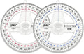 360° Protractor Pack of 2 Protactors Plastic Protractor Math Protractors Clear by LYHLYA