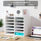 PAG Countertop Mail Sorter Organizer, Wooden Literature Organizer, Student - Image 4