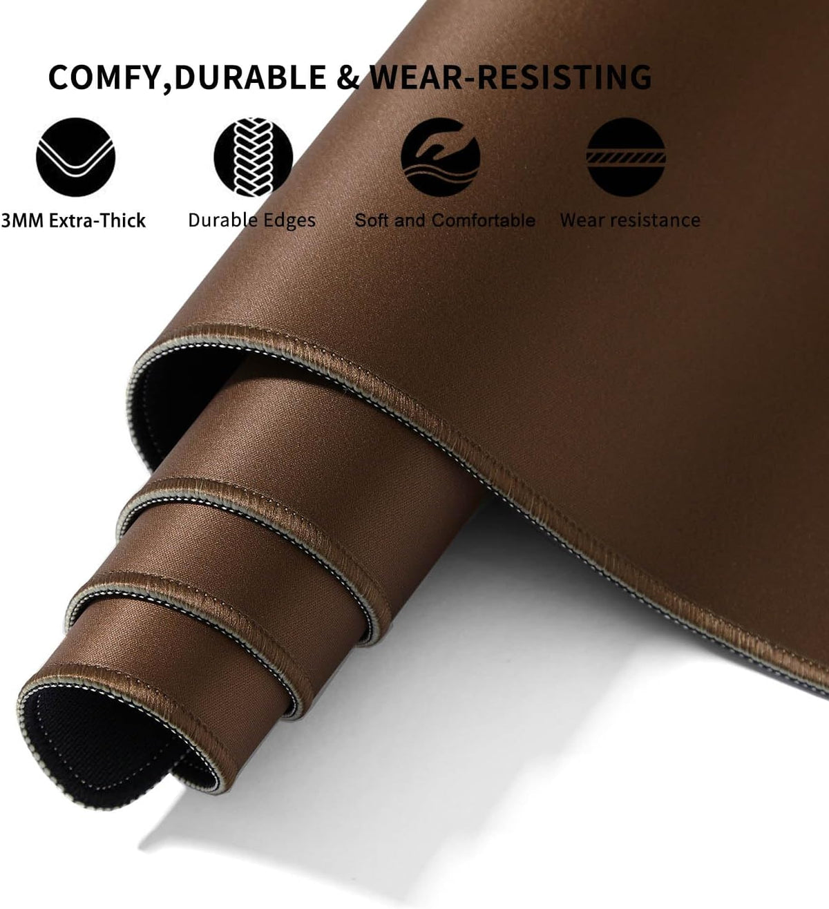 Mouse Pad Brown, Mouse and Keyboard Combo Pad XXXXL 39.4” x 19.7”