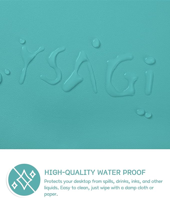 YSAGi Non-Slip Leather Desk Pad, Waterproof Laptop Computer Desk Keyboard Mat - Image 4