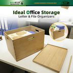 BAMOTTO Lidded Bamboo Storage Bins & Box/Cube/Basket, Home Kitchen and Office - Image 5