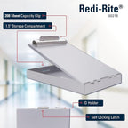 Saunders Metal Clipboard with Storage, Memo Size Paper Organizer, Steel Clip - Image 2