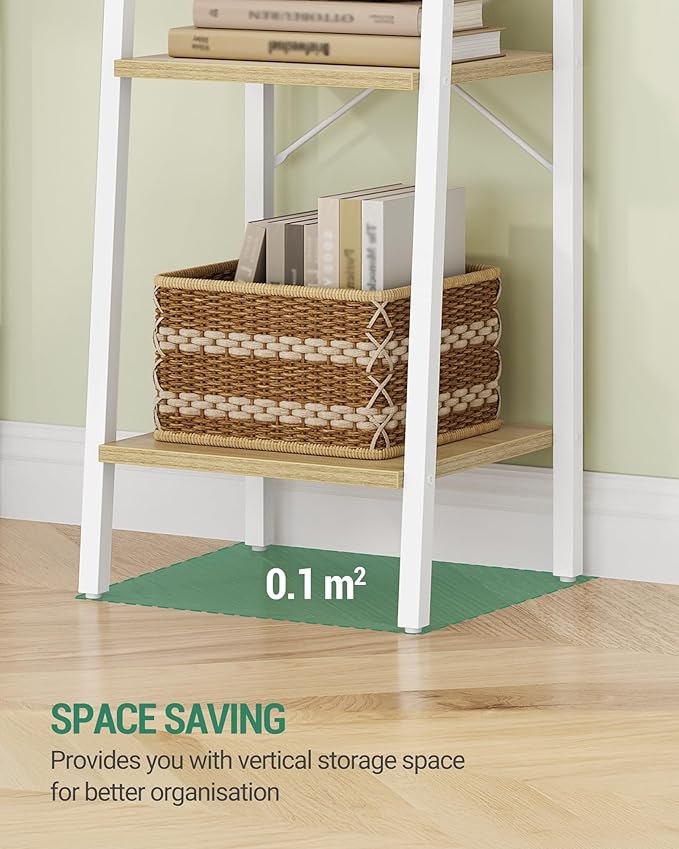 Hzuaneri Ladder Shelf, Bookshelf Bookcase, Freestanding Corner Storage Shelve - Image 5