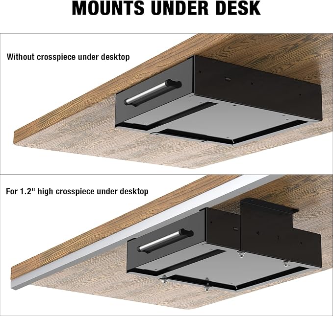 UNITEDPOWER Under Desk Drawer Storage, Pull-Out Office Hidden Counter Drawer - Image 3