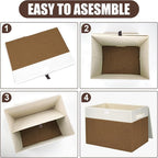 Large 17" 42 Quarts Collapsible Stackable Storage Bins - Image 3