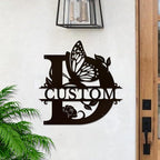 Personalized Custom Letter Name metal Signs, Custom Black Letter Monogram Wall - Image 2