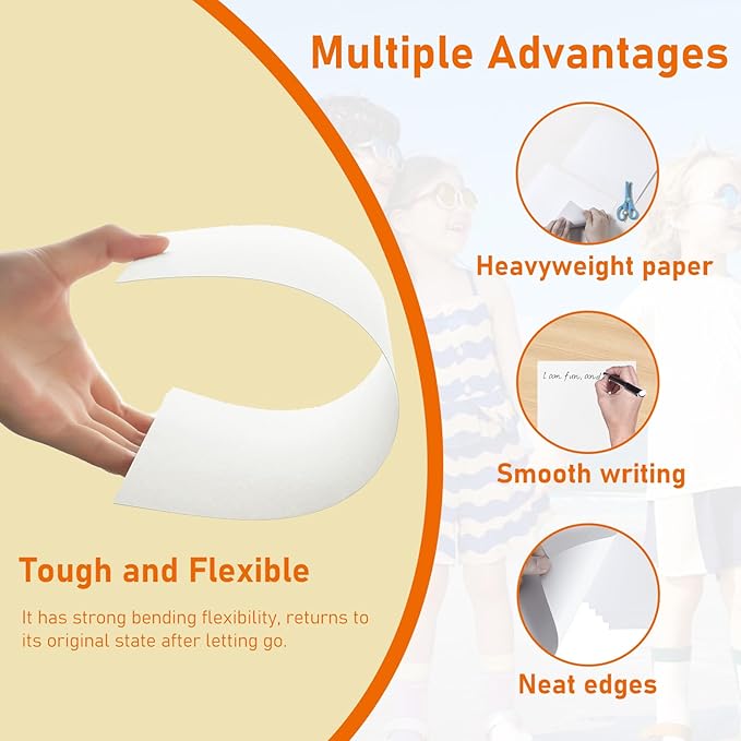 Guakicae 150 Sheets White Cardstock 4 x 6 Scrapbooking Paper, 300gsm/110lb - Image 3