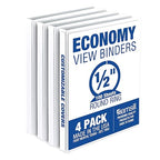 Samsill 0.5 Inch 3 Ring Binder, Made in USA, Economy Round Ring, 100 Sheet by Samsill