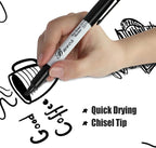 Buecs Black Dry Erase Markers, Chisel tip, Dry-Erase Boards, School Office - Image 7