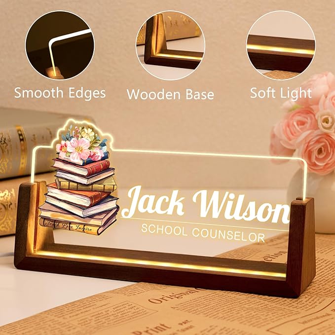 Desk Name Plate Personalized, Custom Office Light Up Name Plate - Image 4
