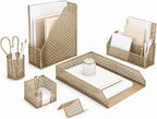 blu monaco | gold desk organizer set with, main product view
