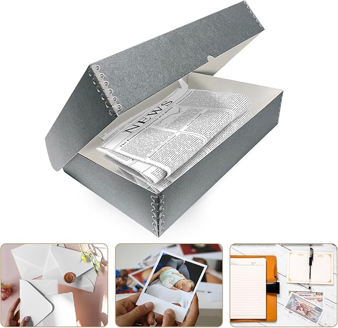 Lineco, 10x15 Clamshell Archival Folio Storage Box, Acid-Free - Image 2