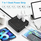 Surge Protector Power Strip 15 ft Cord, Long Power Strip - Image 2