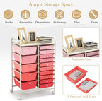 GLACER 15 Drawers Rolling Cart, Storage Cart - Image 6