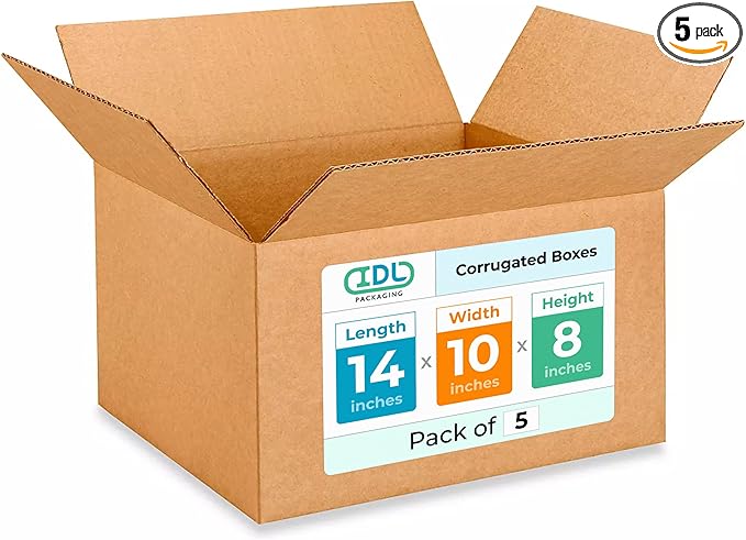 Medium Moving & Shipping Boxes 14 x 10 x 8 inches by IDLPackaging