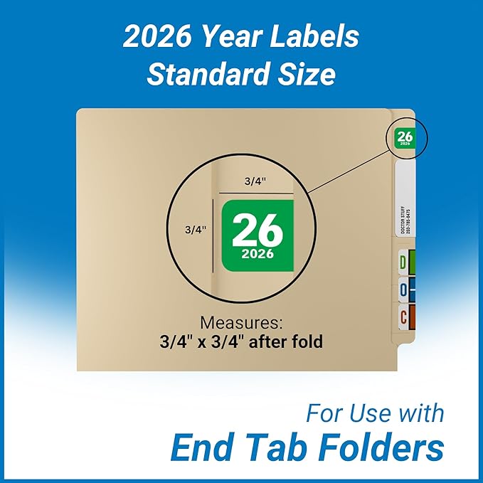 2026 Year Labels, Doctor Stuff 2026 Chart Stickers, Col'R'Tab/Tabbies Style - Image 3