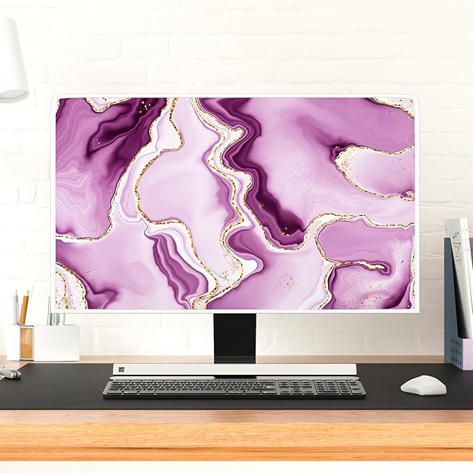 Baocicco Violet Gold Marble Waterproof Weatherproof and Dust-Proof TV Screen - Image 4