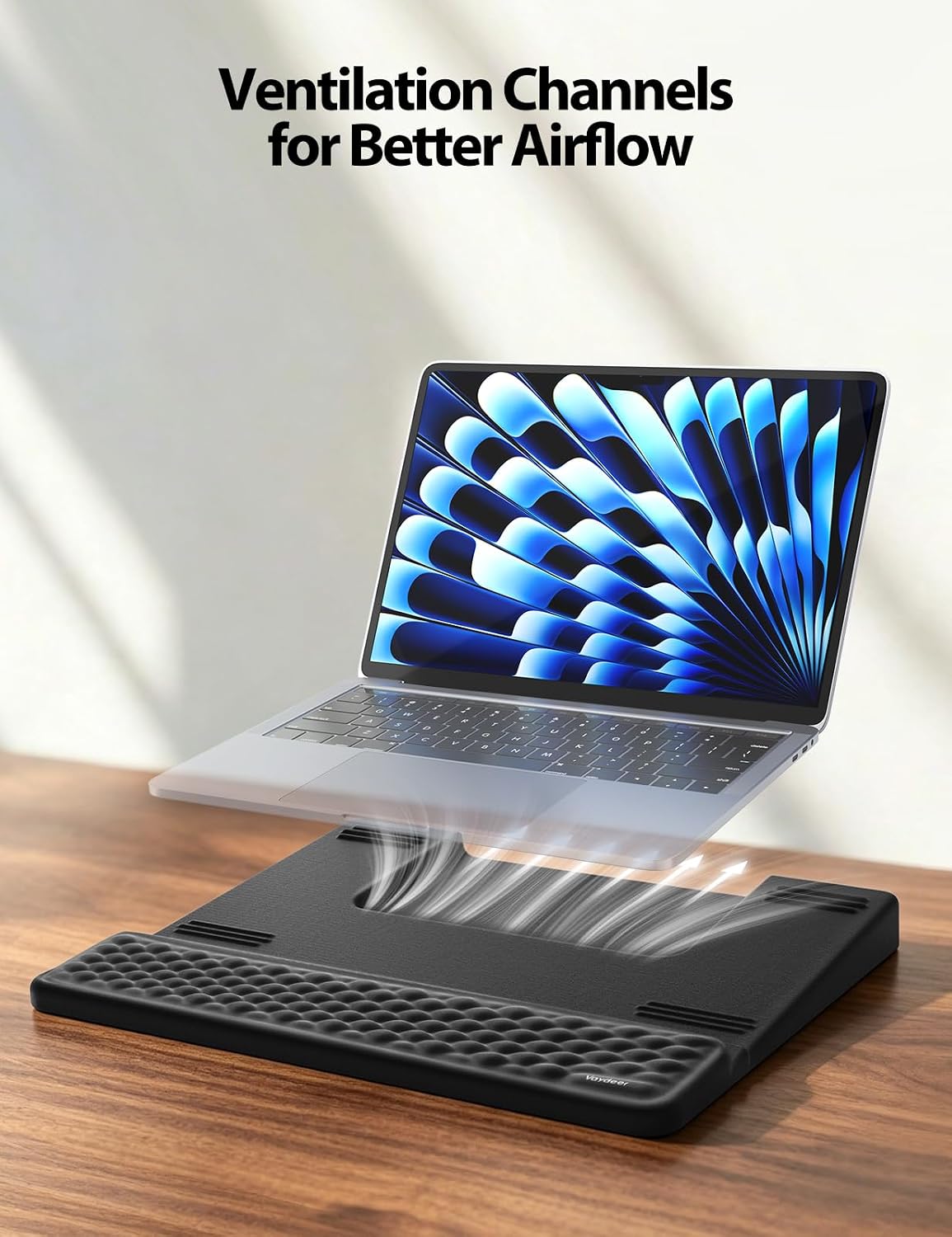 Vaydeer Wrist Rest with Laptop Stand, Memory Foam Laptop Wrist Support