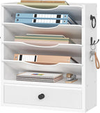 HOOBRO Wall File Organizer, Mail Organizer Wall Mounted, Wooden Literature - Image 9
