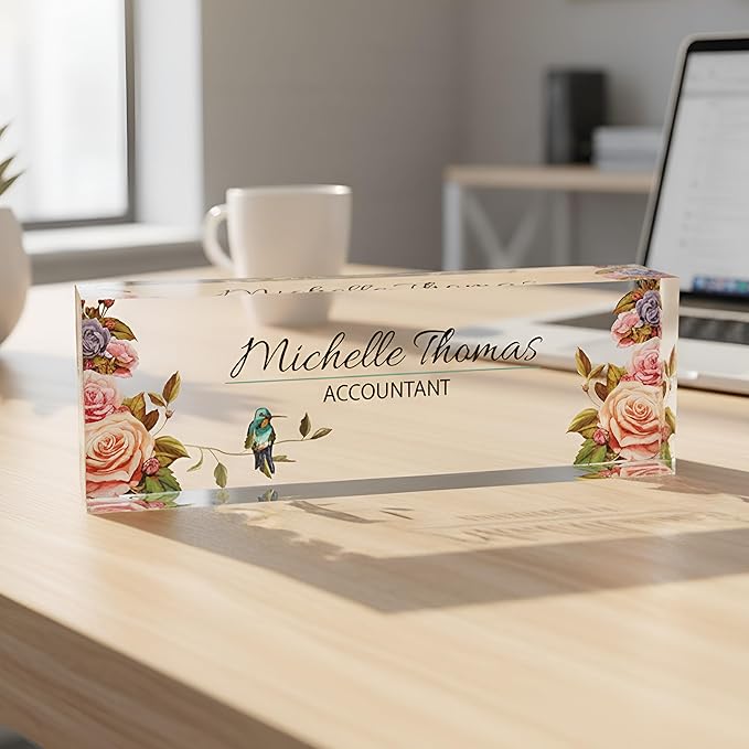 Desk Name Plate Personalized by Artblox