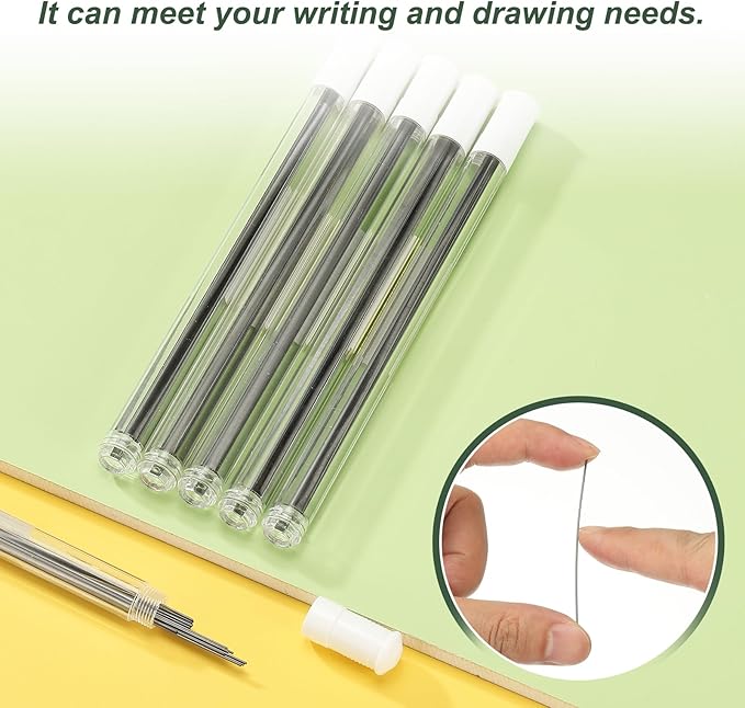 PATIKIL 240Pcs HB Mechanical Pencil Lead, 0.5mm Black Lead Refill Break - Image 4
