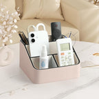 MEIBOOCH Remote Control Holder, PU Leather Small Desk Organizer - Image 2