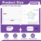 Two Pocket Portfolio Folders, PANDRI 60 Pack 3 Hole Punched 2 Pocket Folders - Image 2