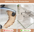 30" x 48" Tempered Glass Chair Mat for Carpet & Hard Floors | 0.19" Thick Tempered Glass, 1000lbs Heavy Duty, Scratch Resistant, Non-Slip, Quiet Rolling, For Carpet&Hard Floors
