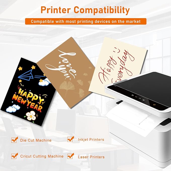 Guakicae 150 Sheets Black Cardstock 4 x 6 Printer Paper, 300gsm/110lb - Image 5