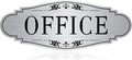 The Office Door Sign for Home and Business，Self-Adhesive Waterproof Brushed by LUHIMO