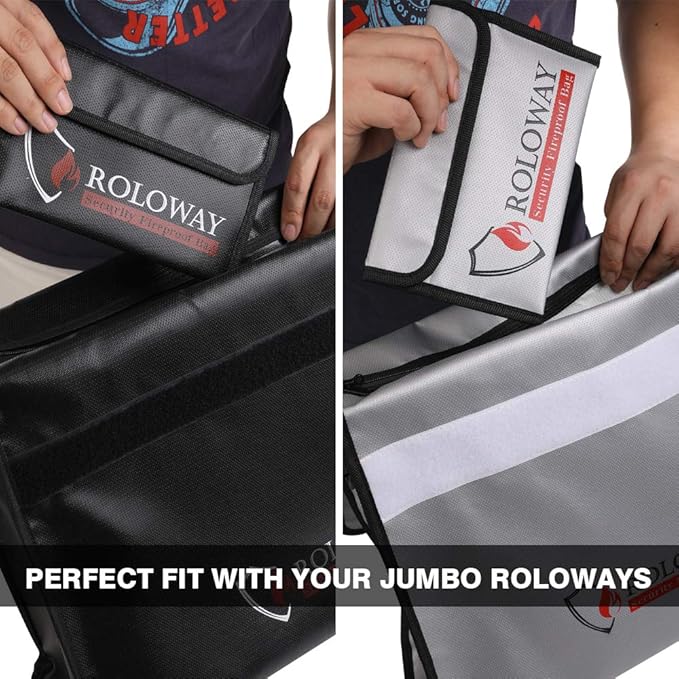 ROLOWAY Small Fireproof Bag, Non-itchy Fireproof Money Bag - Image 5