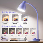 BOHON LED Desk Lamp with USB Charging Port, 3 Color Modes Fully Dimmable - Image 2