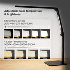 led desk lamp for home office with base, side view