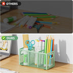 Marbrasse Mesh Pen Holder for Desk, Pencil Holder Desk Organizer 3 Adjustable - Image 5