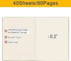 EUSOAR Graph Notebook, 6 Packs Large A4 8.5" x 11" 40 Sheets/ 80 Pages - Image 3