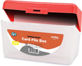 Enday Index Card Holder Red, 3x5 Note Flash Card Organizer Case, Index Card