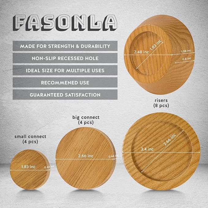 Bed Risers, Furniture Risers Can be Adjusted to 2'' 3''or 4'', Lifts Furniture - Image 3