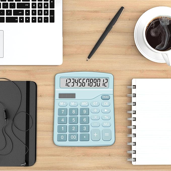 Calculators, Splaks 2 Pack Standard Functional Desktop Calculators Sola and AA - Image 7