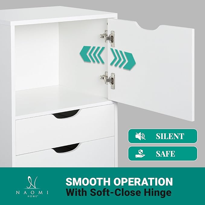 Naomi Home Carly 6-Drawer Craft & Office Storage Cabinet – Rolling Storage - Image 7