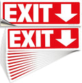 iSYFIX Exit Signs Stickers 12 Pack 12x4 Inch by iSYFIXPREMIUMSIGNS